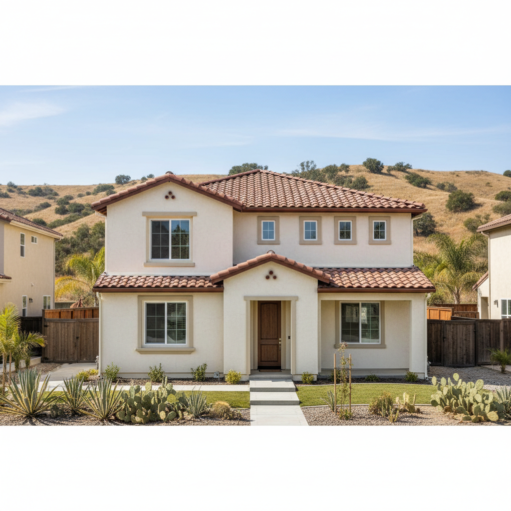Completed stucco painting work at a residential property in National City, CA