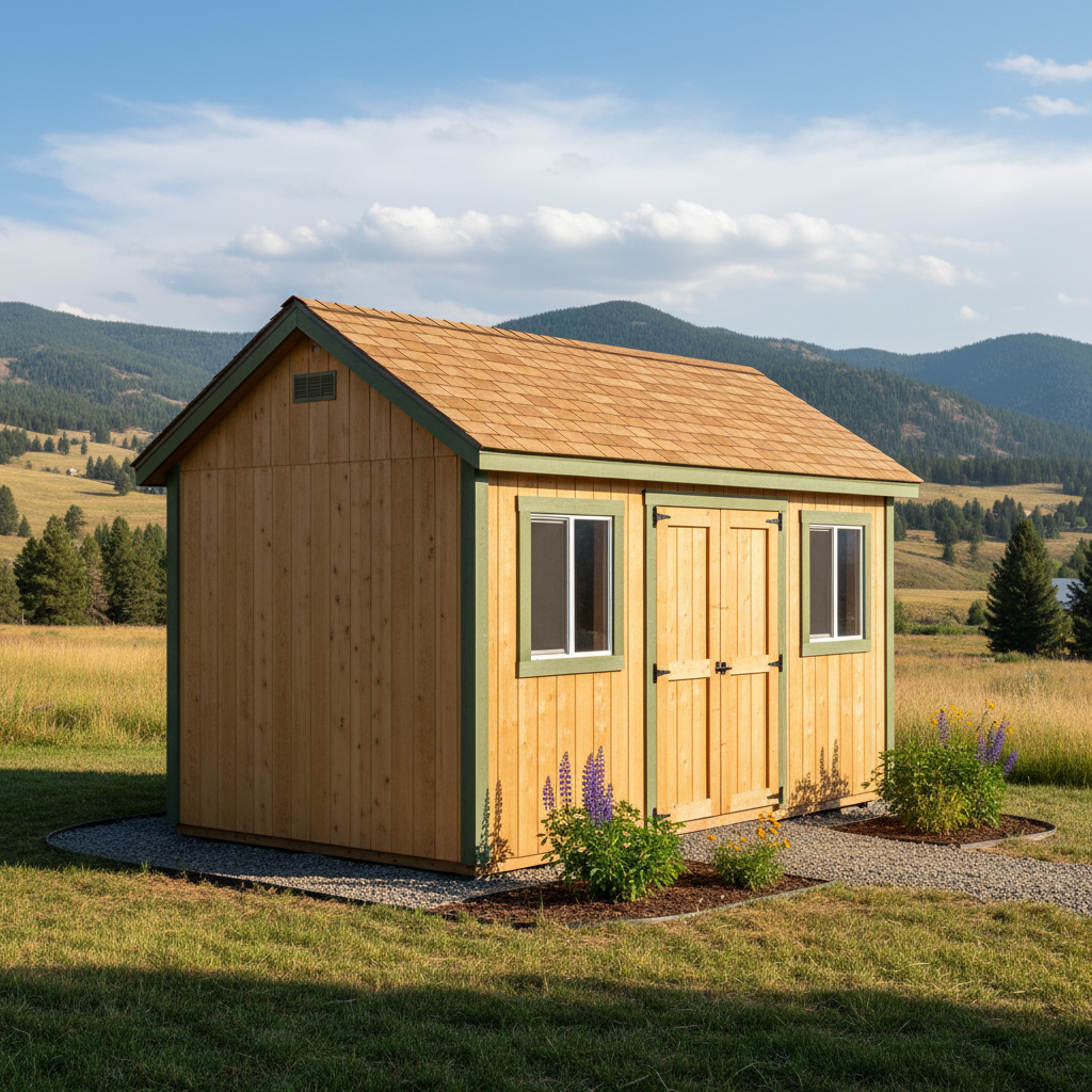 Completed garden sheds work at a residential property in Helena, MT