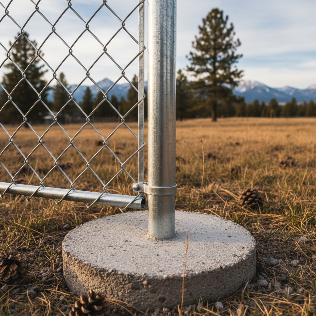 Completed chain link fence installation work at a residential property in Missoula, MT