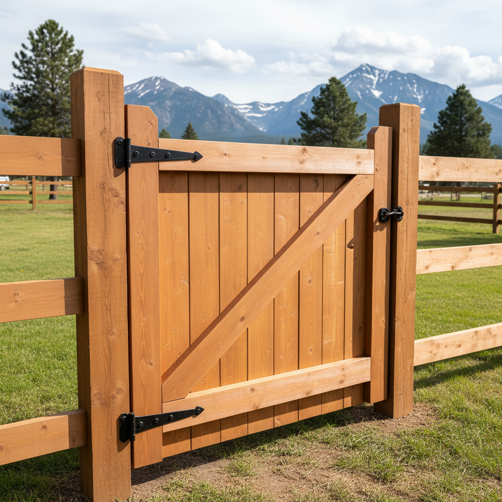 Completed gate installation work at a residential property in Missoula, MT