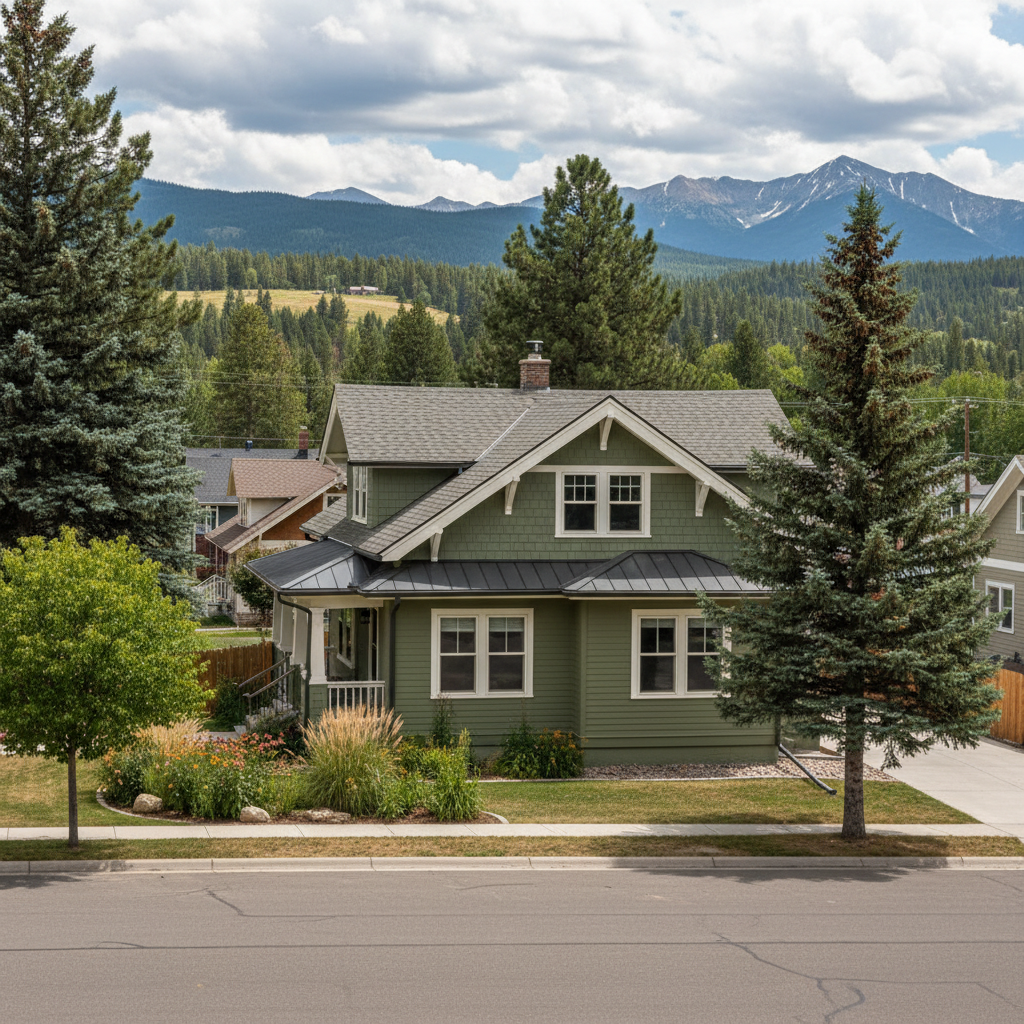 Completed seamless gutter installation work at a residential property in Missoula, MT