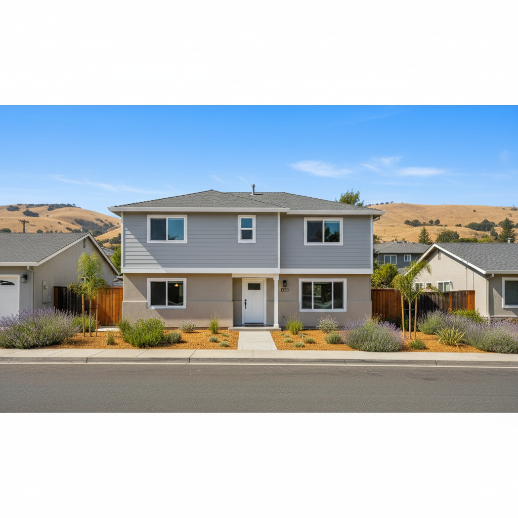 Completed stucco removal work at a residential property in Concord, CA
