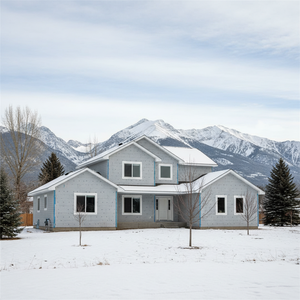 Completed insulation installation work at a residential property in Kalispell, MT