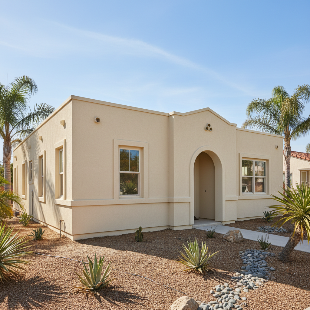 Completed eifs installation work at a residential property in San Diego, CA