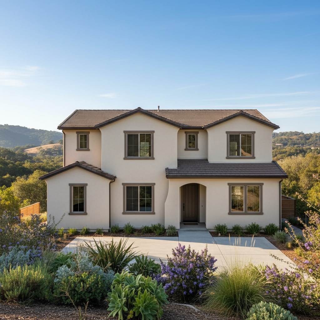 Completed commercial stucco work at a residential property in Los Gatos, CA