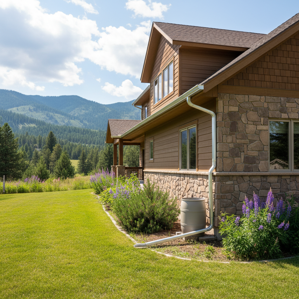 Completed gutter cleaning work at a residential property in Missoula, MT