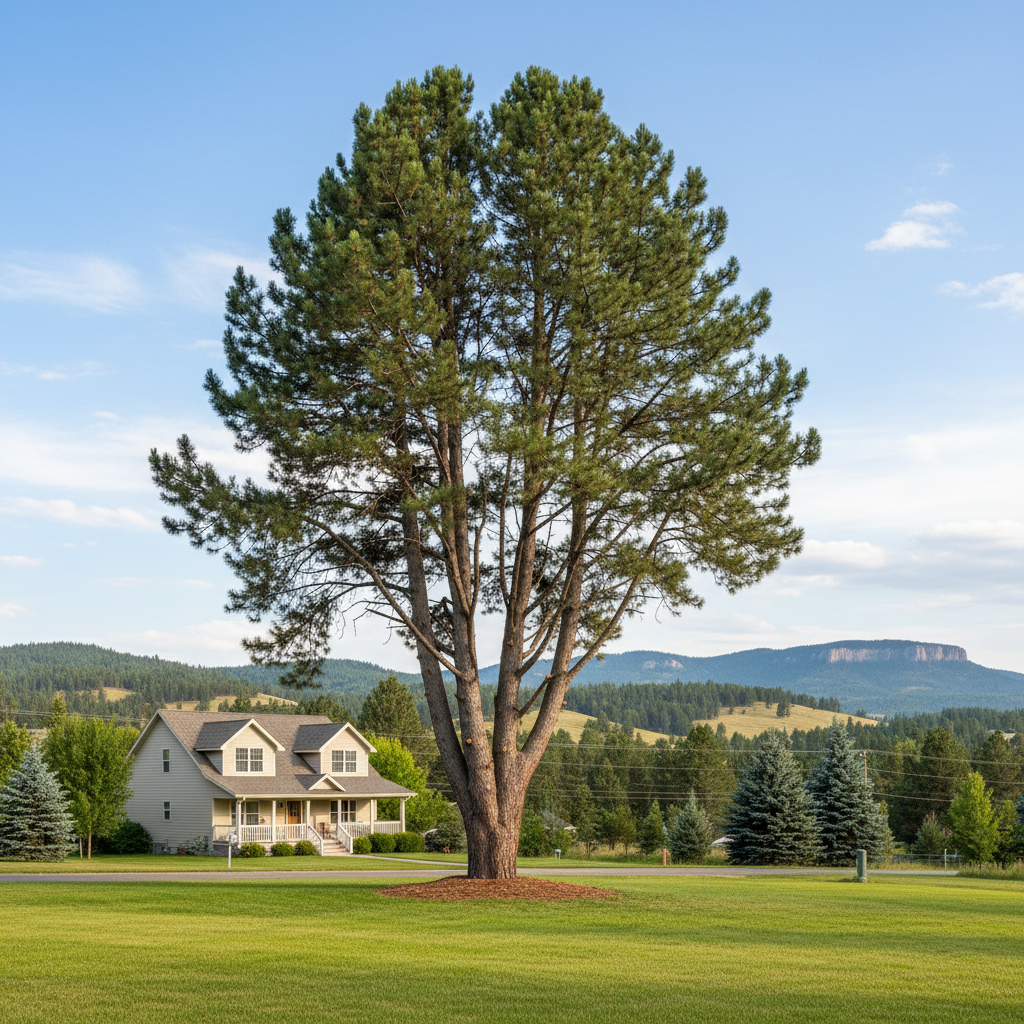 Completed tree trimming work at a residential property in Helena, MT