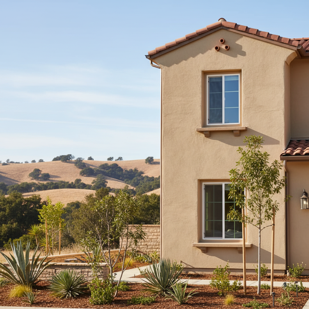 Completed commercial stucco work at a residential property in Cupertino, CA