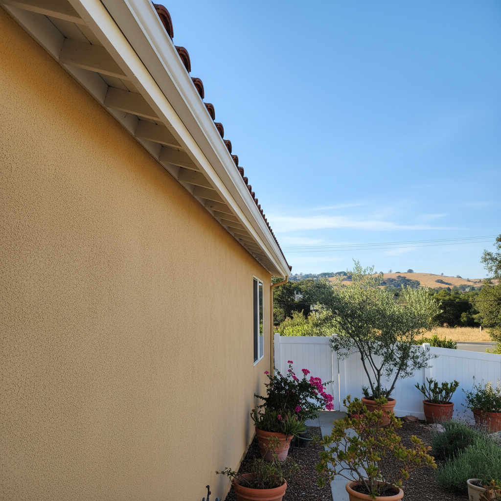 Completed residential stucco work at a residential property in Los Gatos, CA