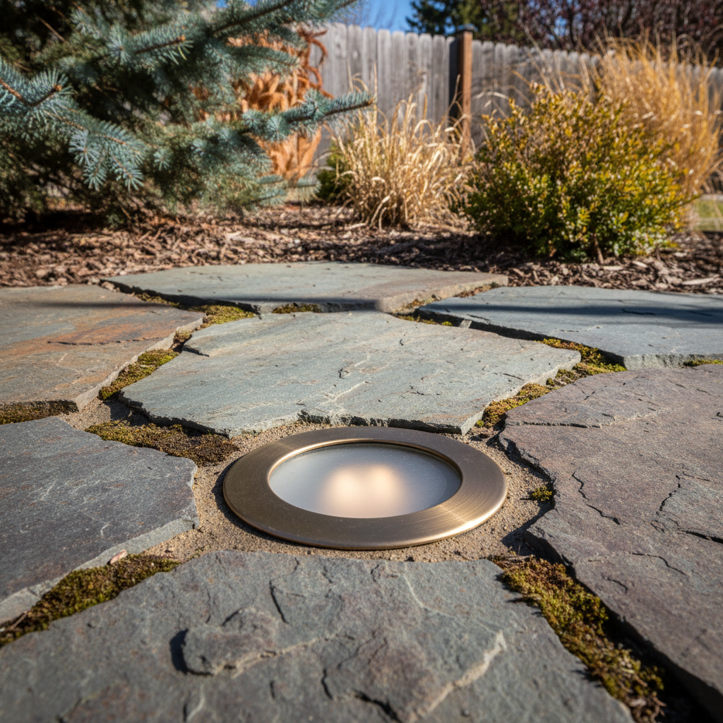 Completed landscape lighting work at a residential property in Missoula, MT