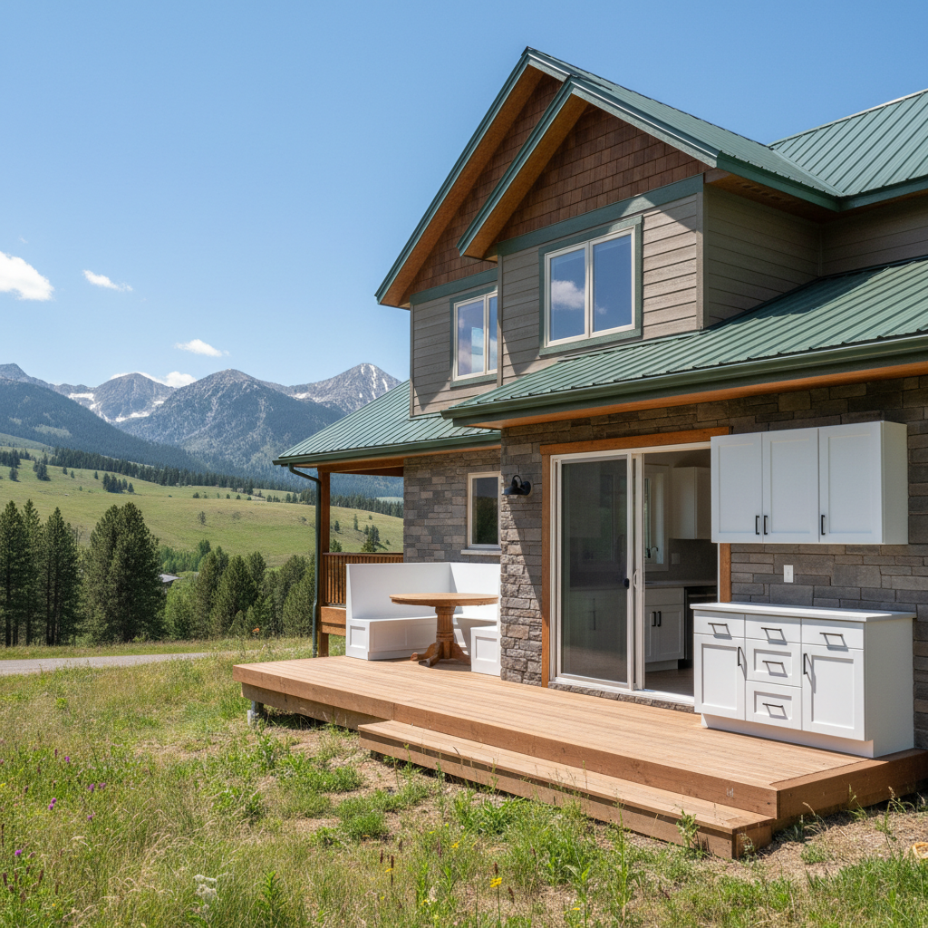Completed cabinet painting work at a residential property in Bozeman, MT