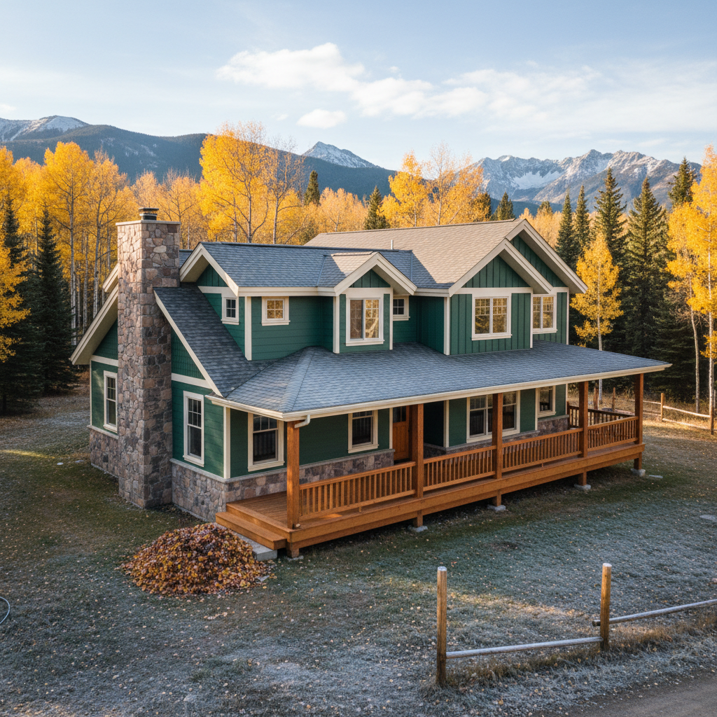 Completed commercial painting work at a residential property in Big Sky, MT