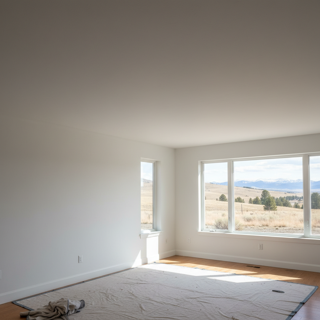 Completed wallpaper removal work at a residential property in Bozeman, MT