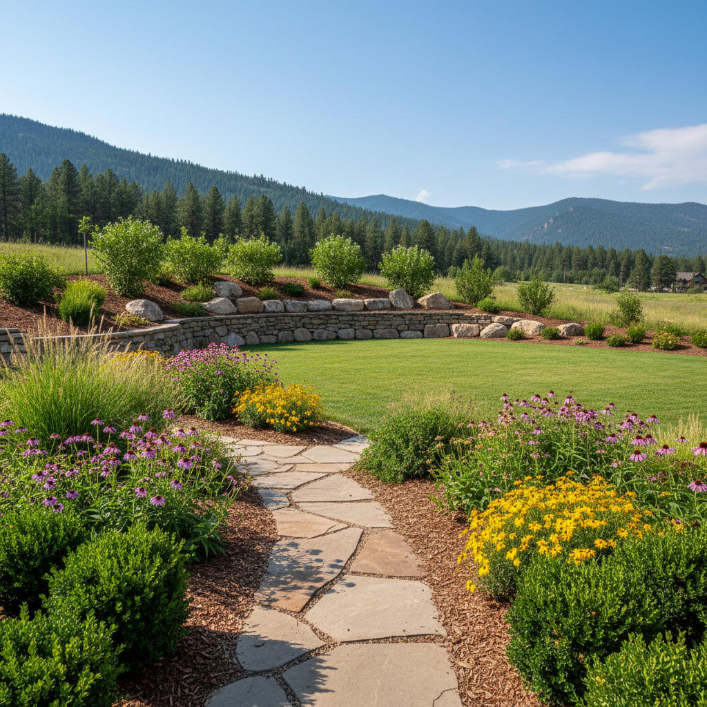 Completed landscape design work at a residential property in Missoula, MT