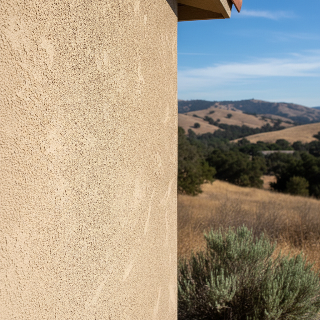 Completed stucco installation work at a residential property in Hollister, CA