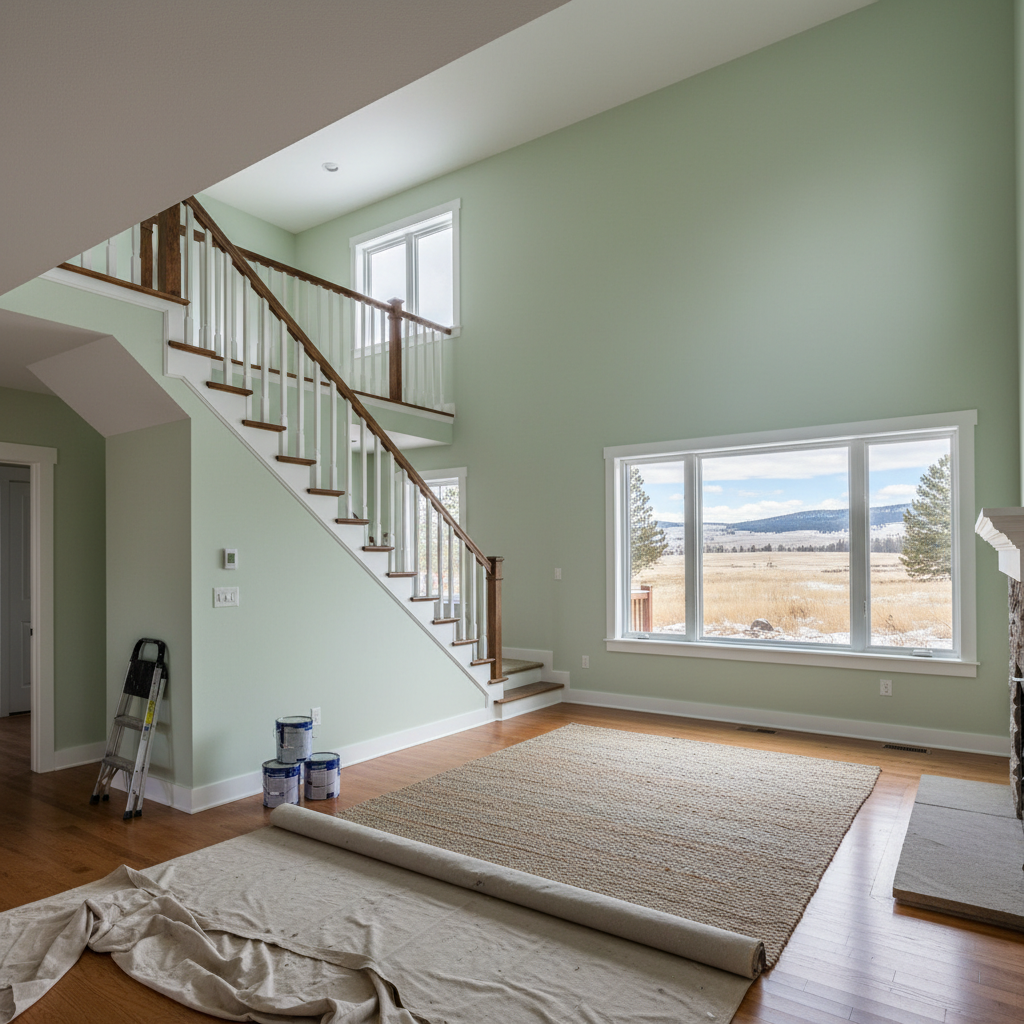 Completed interior painting work at a residential property in Victor, MT