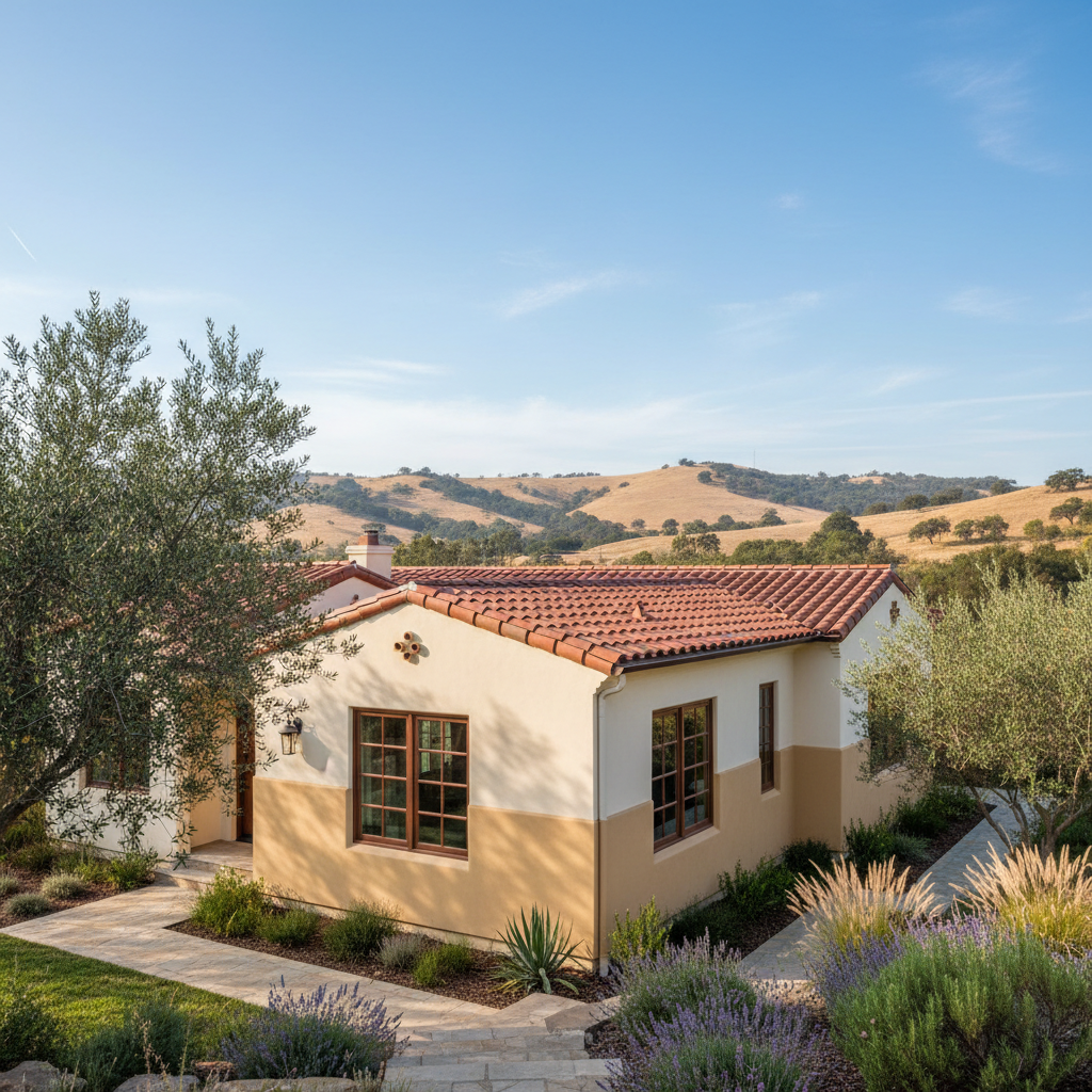 Completed residential stucco work at a residential property in Carmel Valley, CA