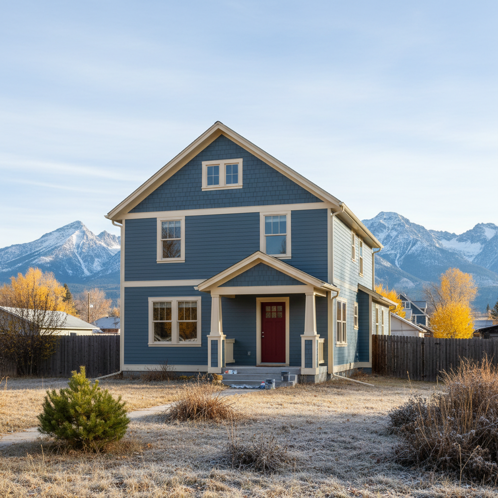 Completed exterior painting work at a residential property in Victor, MT