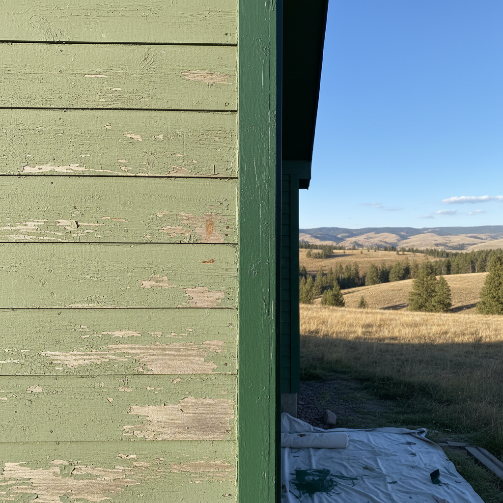 Completed exterior painting work at a residential property in Bozeman, MT