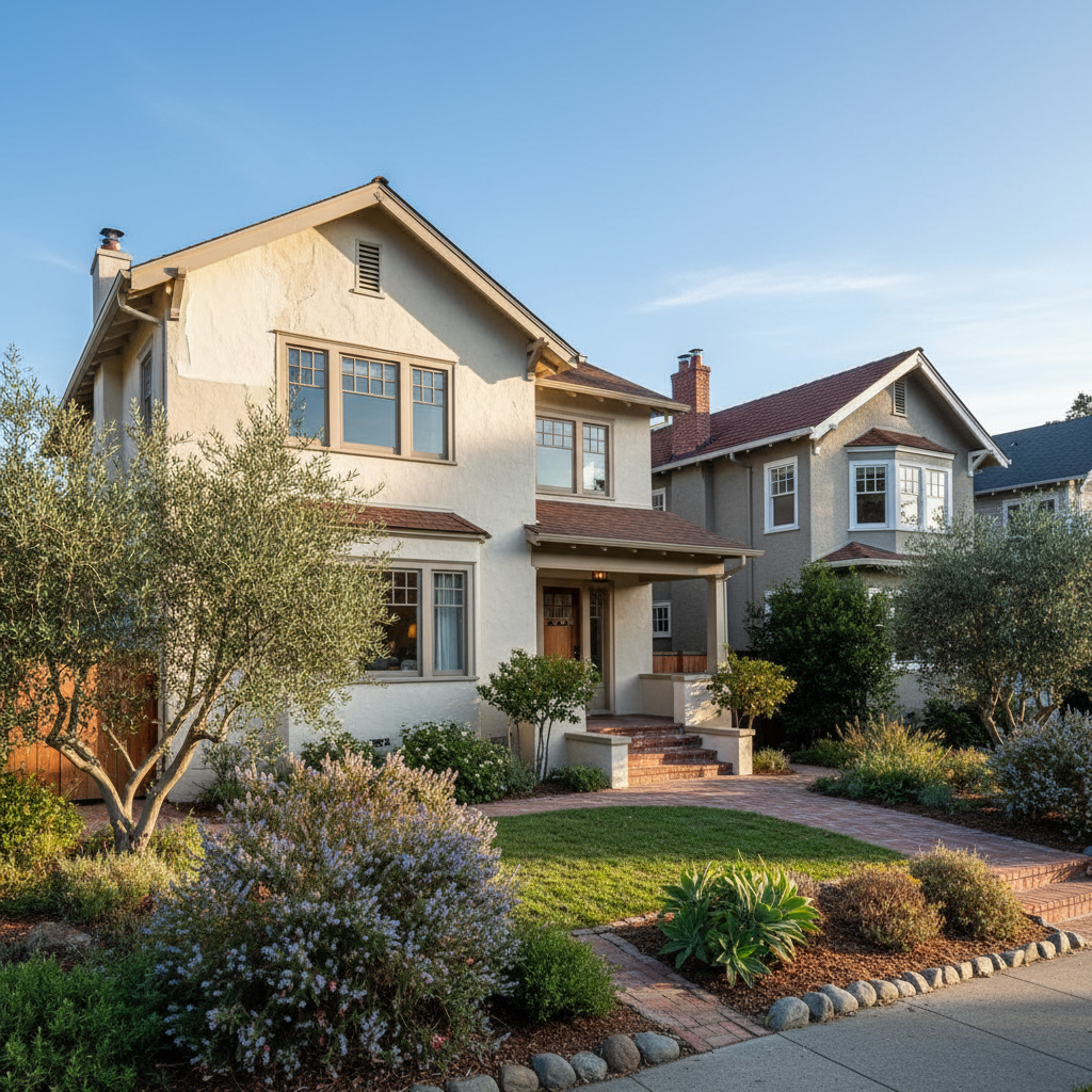 Completed stucco repair work at a residential property in Berkeley, CA