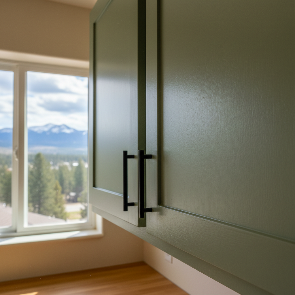 Completed cabinet painting work at a residential property in Missoula, MT