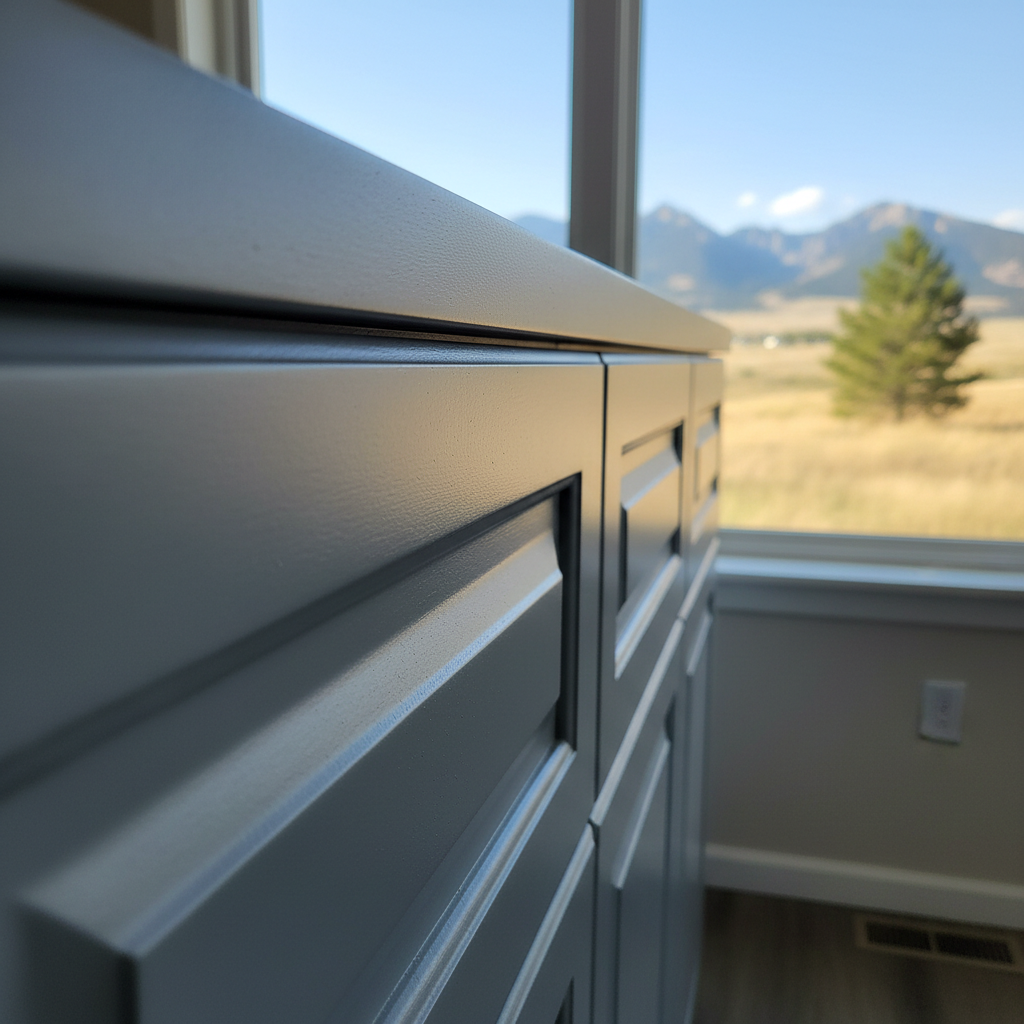 Completed cabinet painting work at a residential property in Great Falls, MT