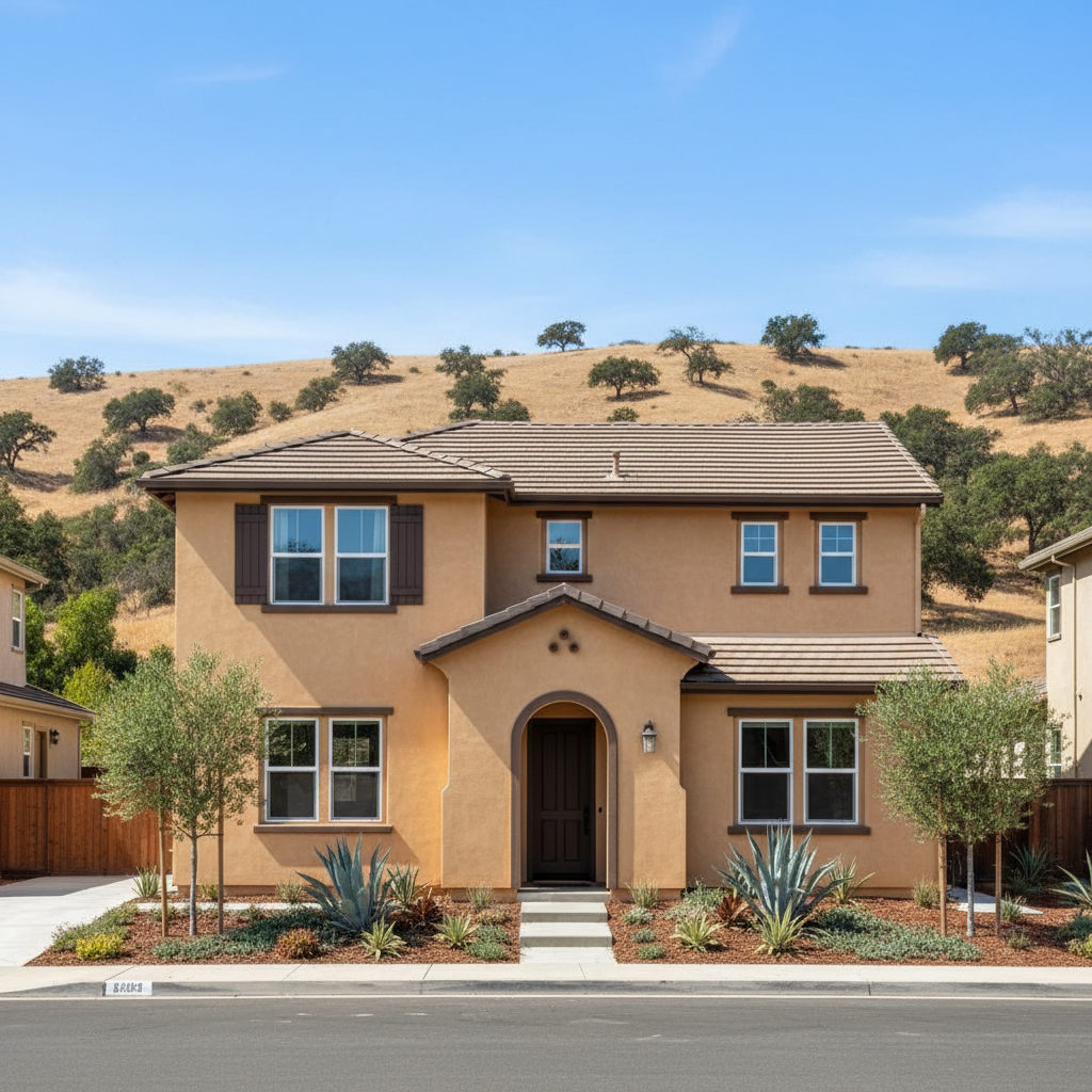Completed residential stucco work at a residential property in Campbell, CA