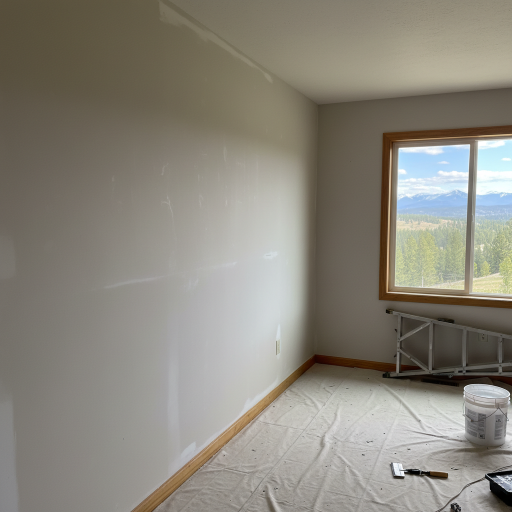 Completed wallpaper removal work at a residential property in Missoula, MT