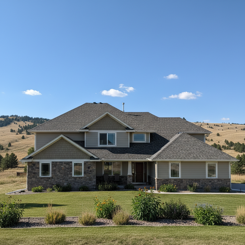 Completed roof replacement work at a residential property in Billings, MT