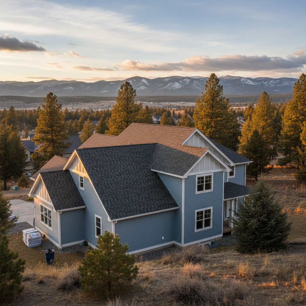 Completed new construction roofing work at a residential property in Helena, MT
