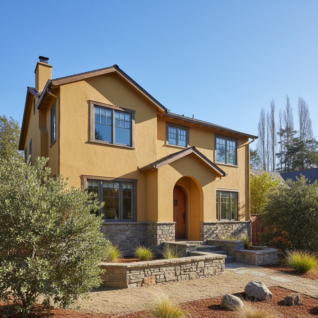 Completed stucco removal work at a residential property in Berkeley, CA