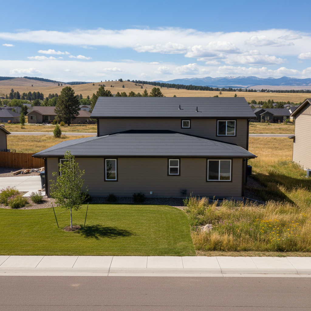 Completed flat roofing work at a residential property in Great Falls, MT