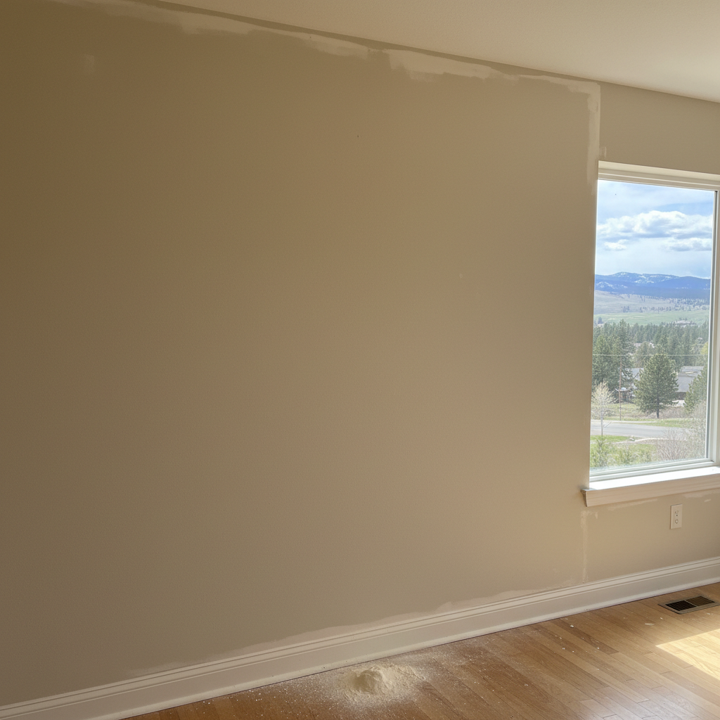 Completed wallpaper removal work at a residential property in Missoula, MT