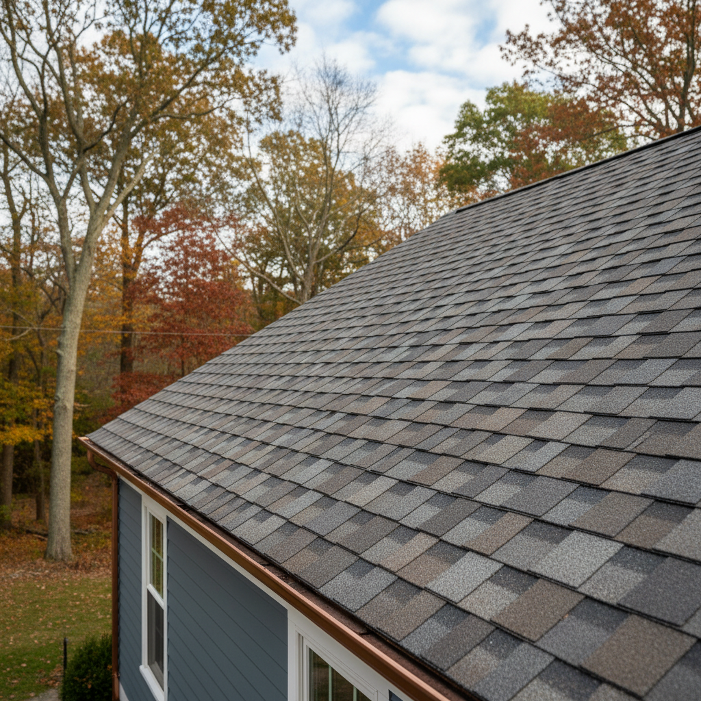 Completed roof replacement work at a residential property in Providence, RI