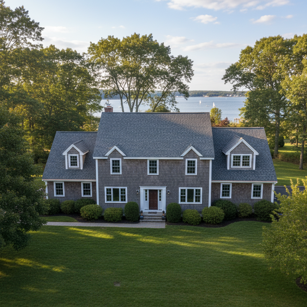 Completed new construction roofing work at a residential property in Barrington, RI