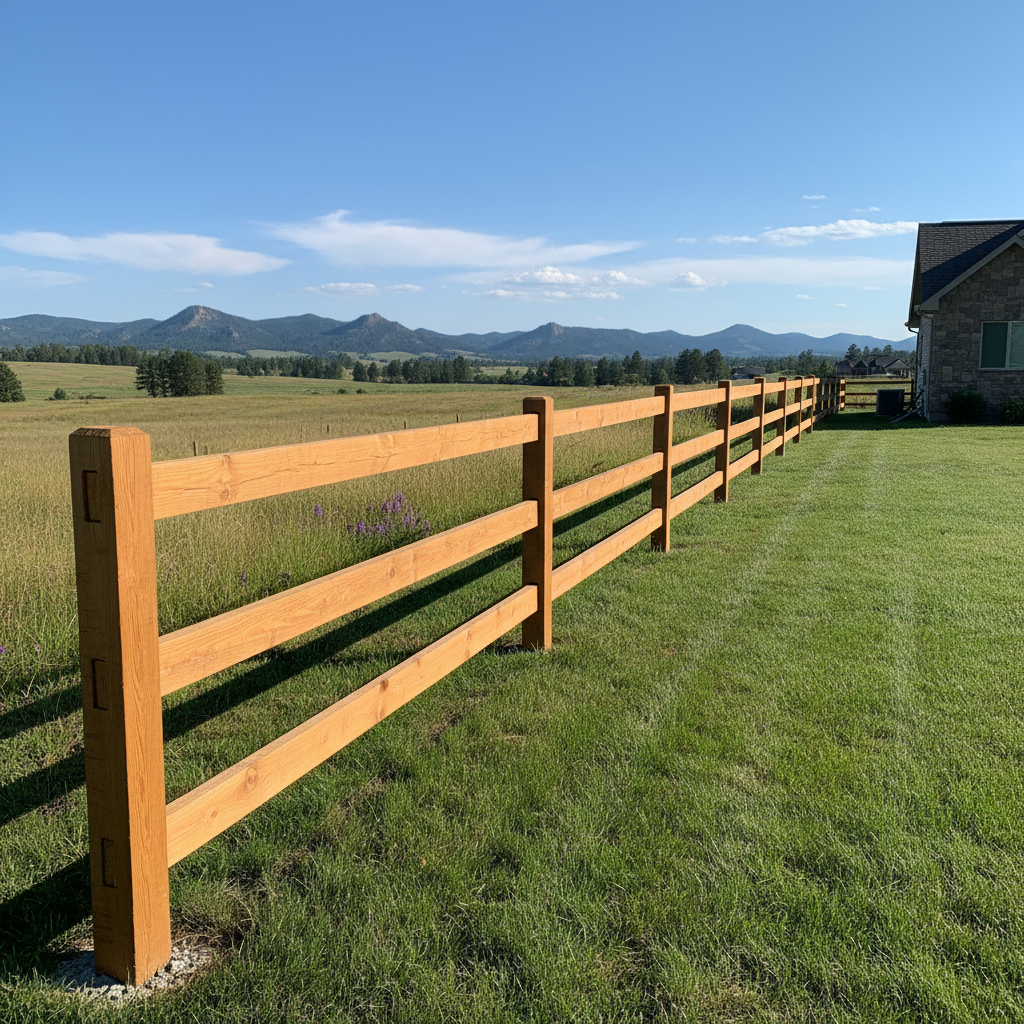 Completed farm fencing work at a residential property in Spearfish, SD