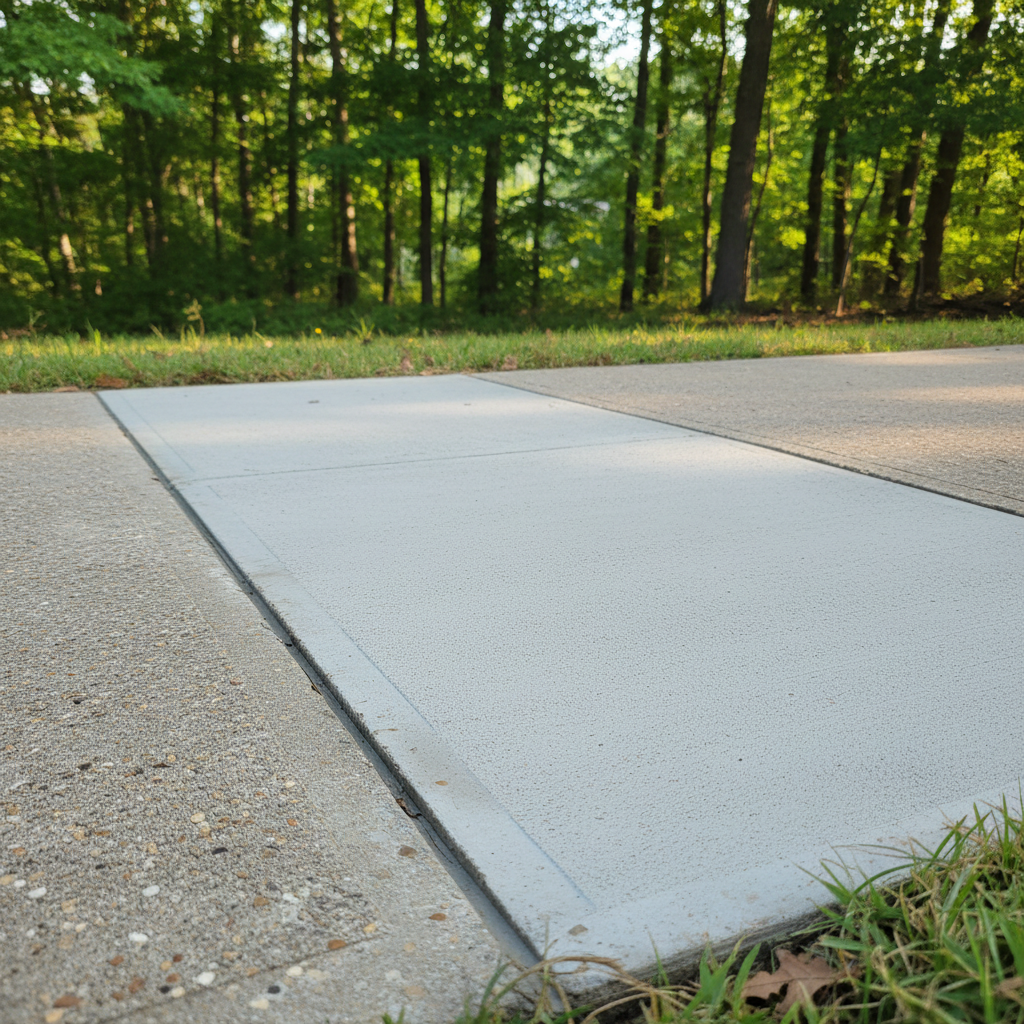 Completed concrete repair work at a residential property in Sevierville, TN