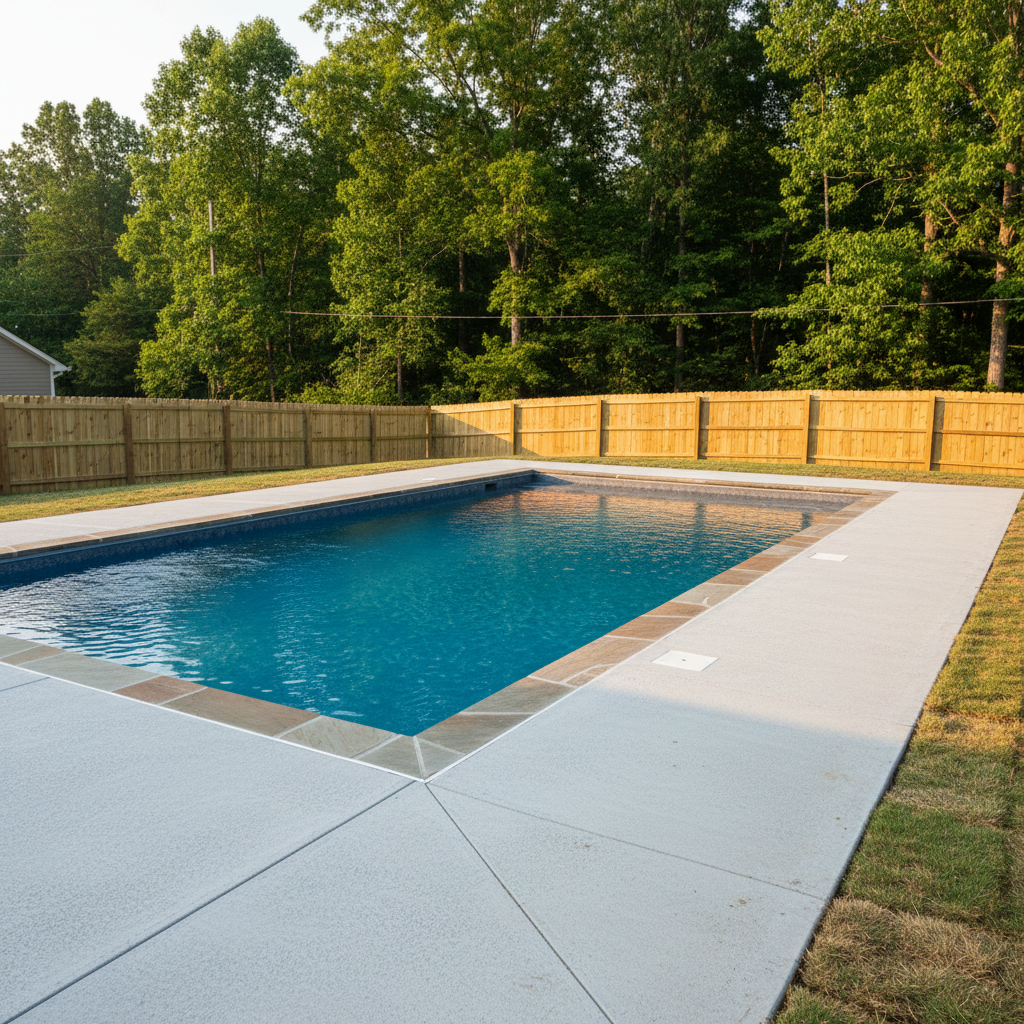 Completed pool maintenance plans work at a residential property in Maryville, TN