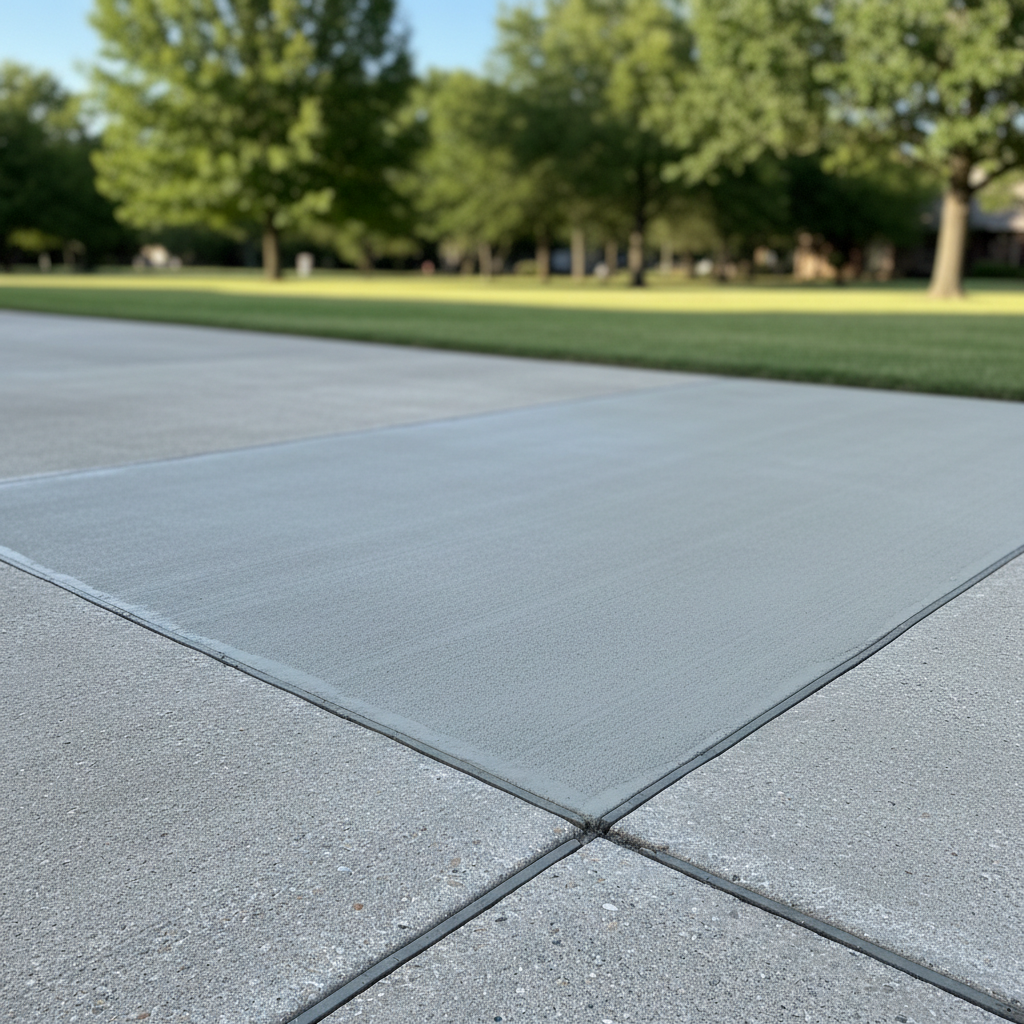 Completed concrete repair work at a residential property in Waco, TX