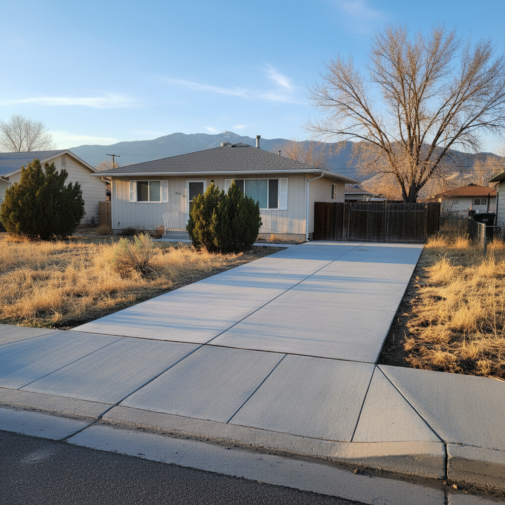 Completed concrete repair work at a residential property in West Valley City, UT