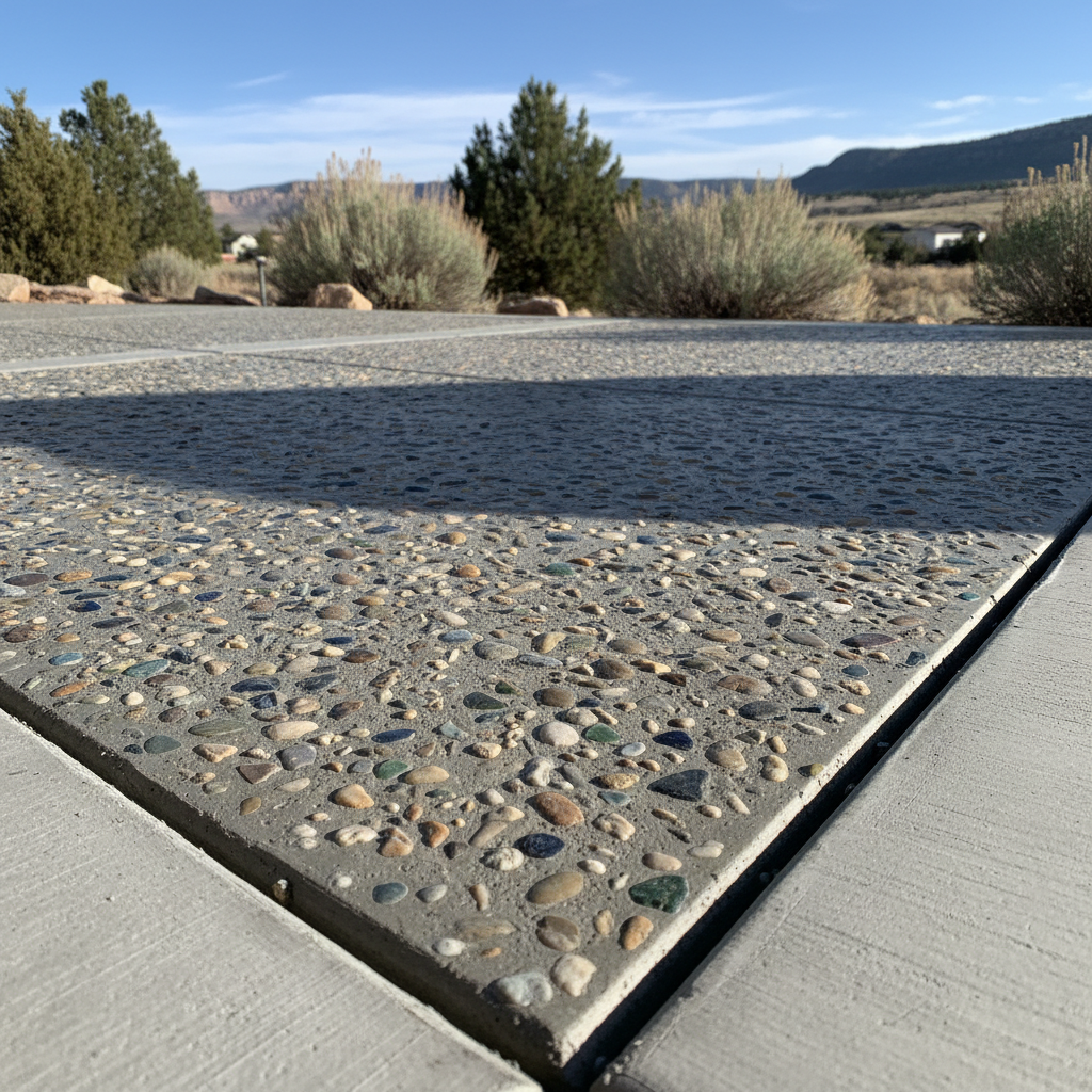 Completed decorative concrete work at a residential property in Provo, UT