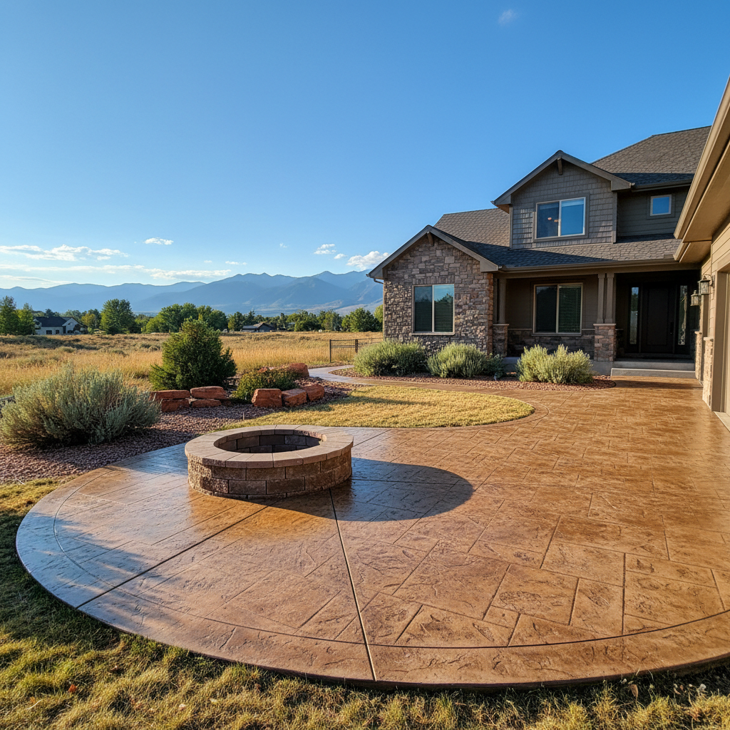 Completed concrete installation work at a residential property in Millcreek, UT