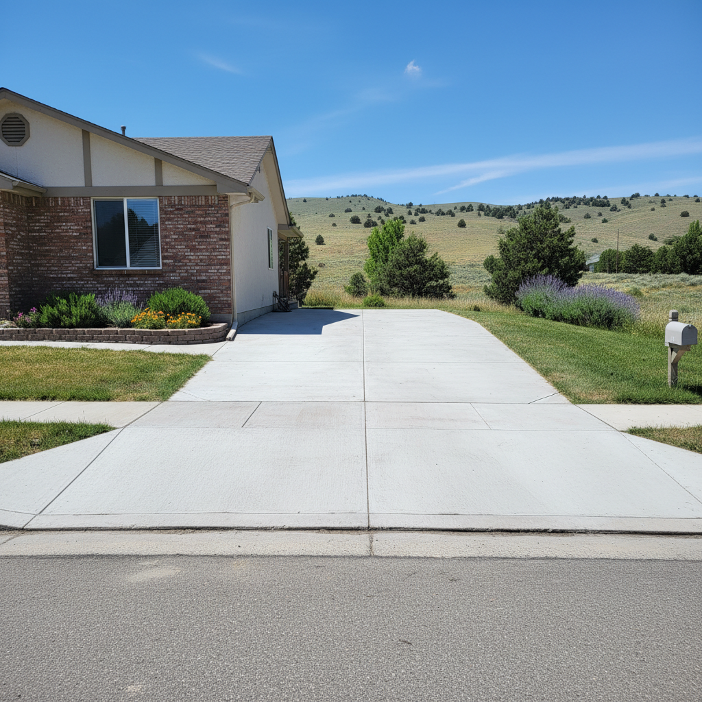 Completed concrete repair work at a residential property in Logan, UT