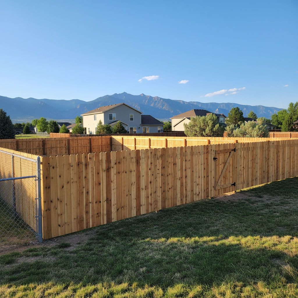 Completed fence repair work at a residential property in Ogden, UT