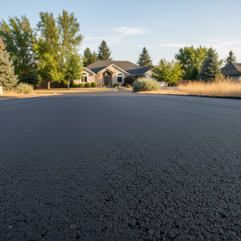 Completed asphalt repair work at a residential property in Kennewick, WA