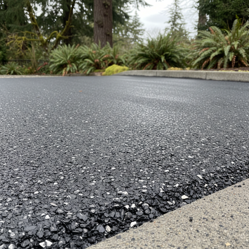 Completed commercial asphalt work at a residential property in Seattle, WA