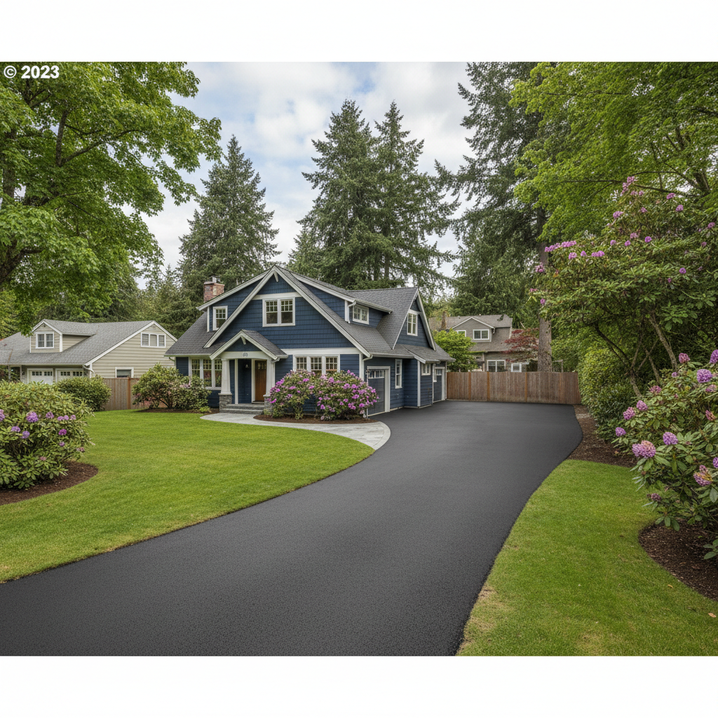 Completed slurry coating work at a residential property in Redmond, WA
