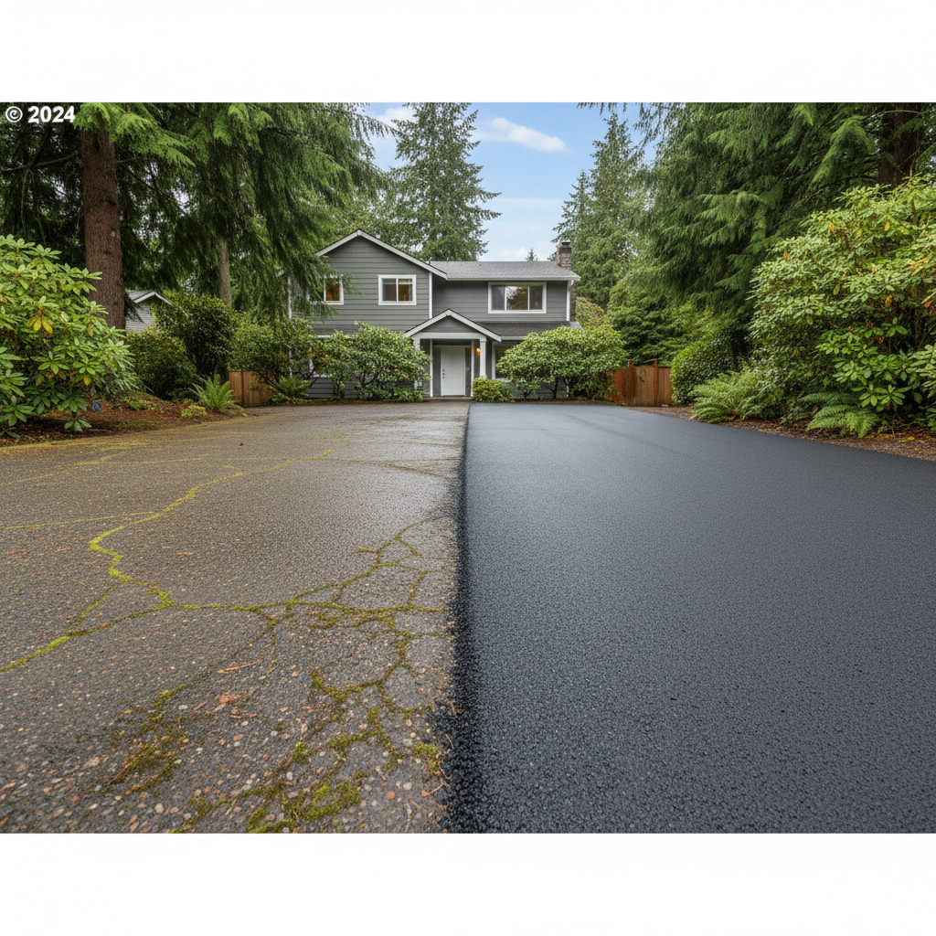 Completed commercial asphalt work at a residential property in Bremerton, WA