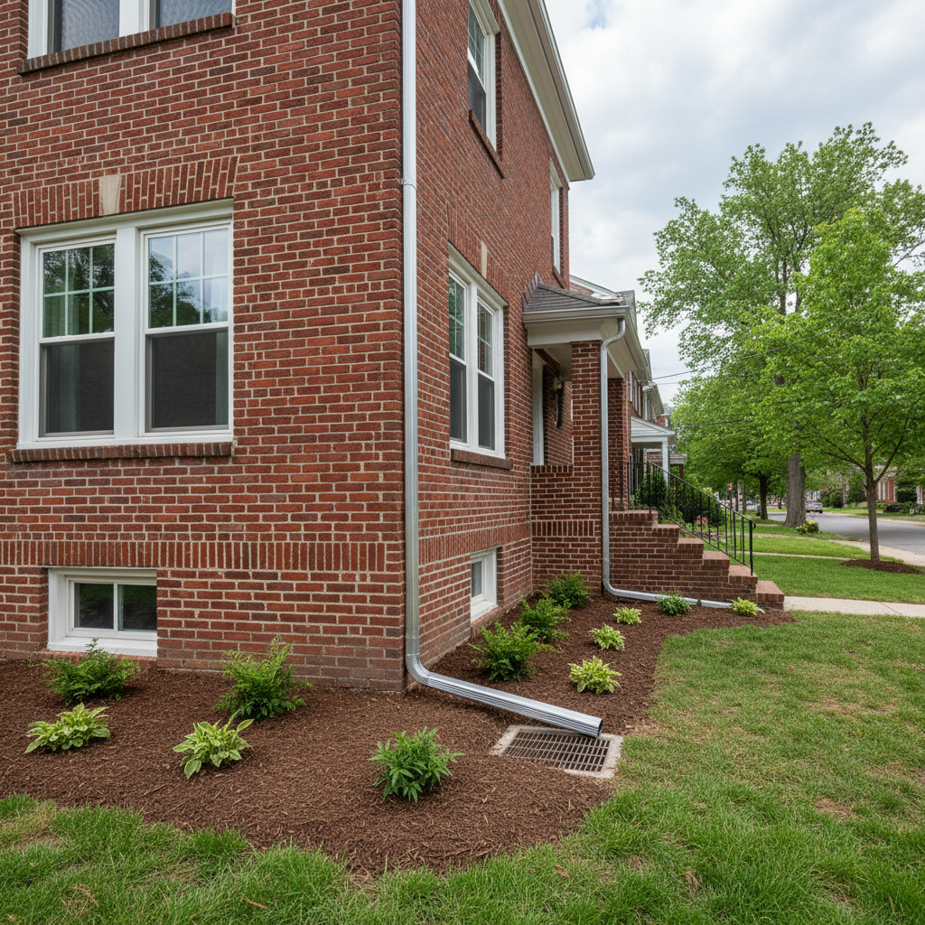 Completed water damage repair work at a residential property in Washington, DC