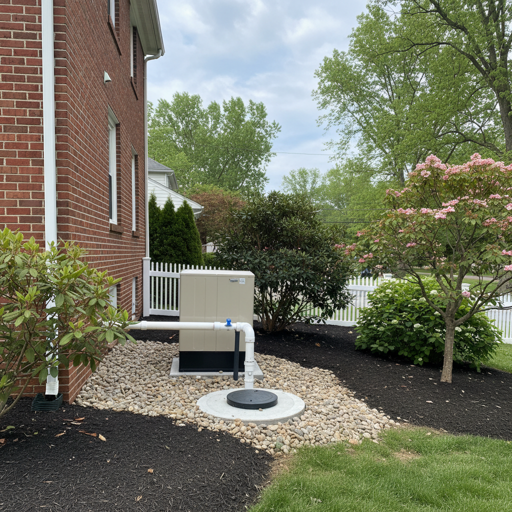 Completed water treatment work at a residential property in Washington, DC